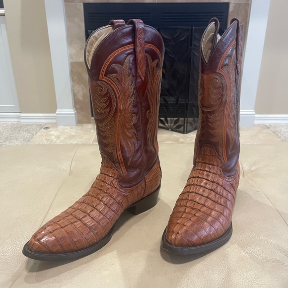 Men’s Brown Caymen Boots Size 8 1/2 D - Picture 2 of 8